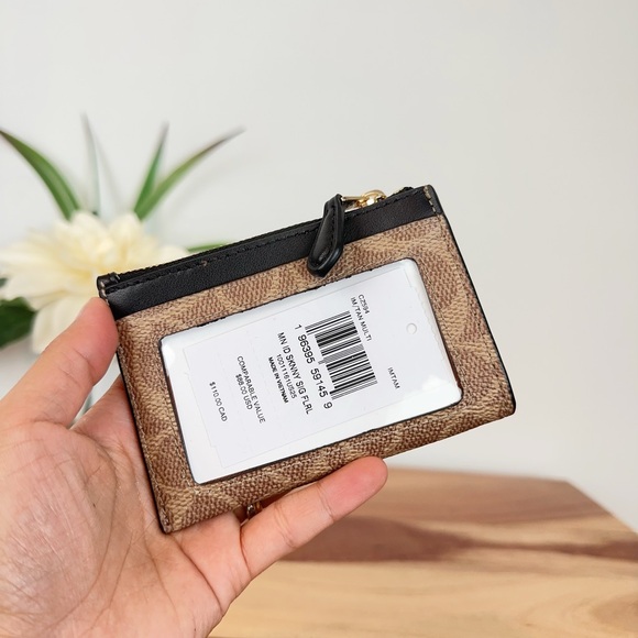 NWT Coach Mini Skinny Id Case In Signature Canvas With Floral Print - Picture 4 of 5